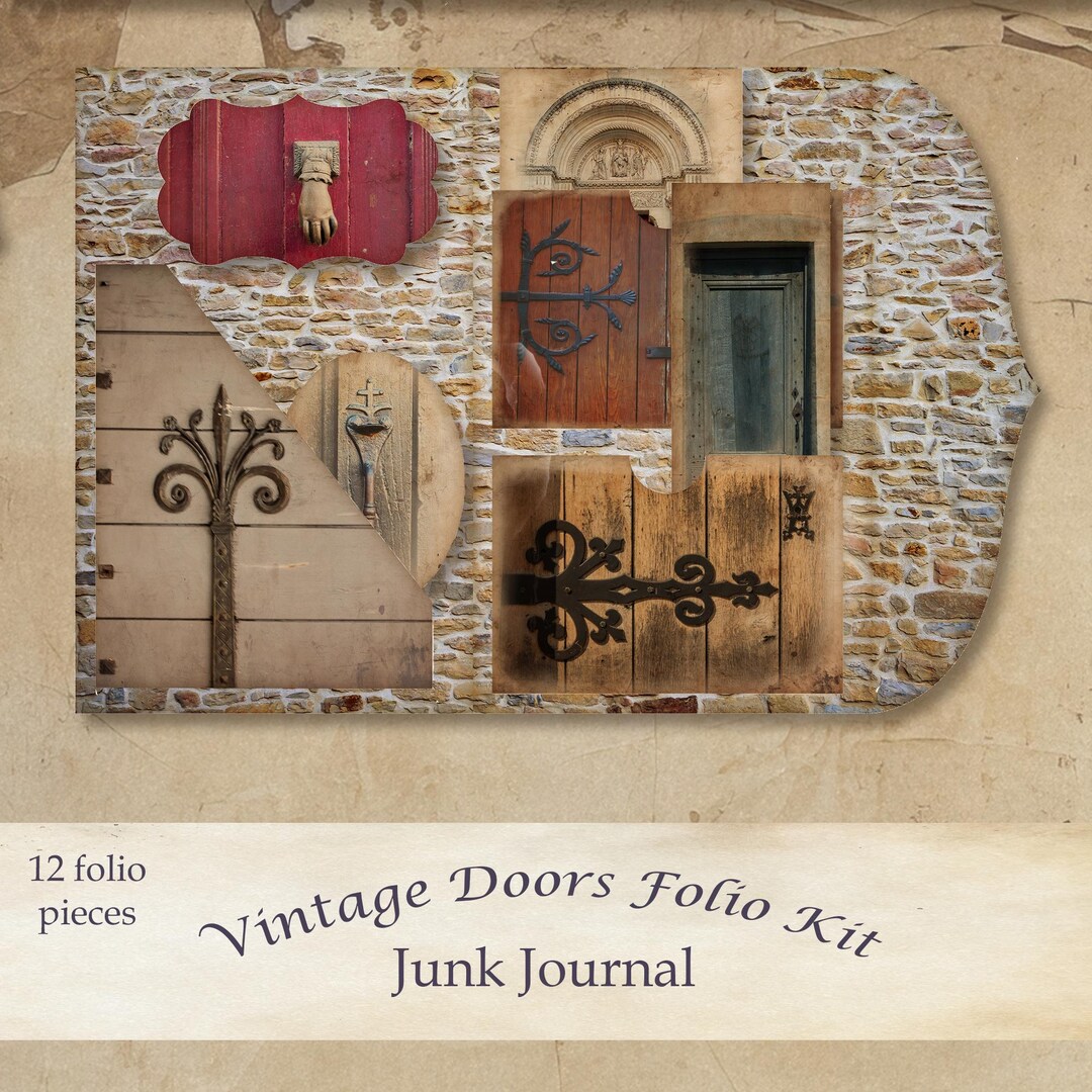 Vintage Doors Junk Journal Kit: Printable Folio Elements (digital ...