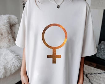 Woman Tshirt, Female Aesthetic Tee, Venus T-shirt, Women Symbol Tee, Goddess Shirt, Astrology Graphic T, Girl Power Tee, Feminist Gift T