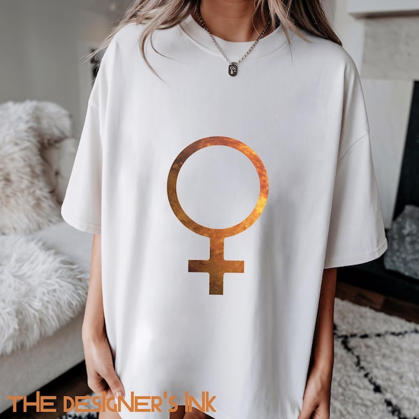 Frau Tshirt, weibliches ästhetisches T-Shirt, Venus T-Shirt, Frauen Symbol T-Shirt, Göttin Shirt, Astrologie Grafik T, Girl Power T-Shirt, feministisches Geschenk T