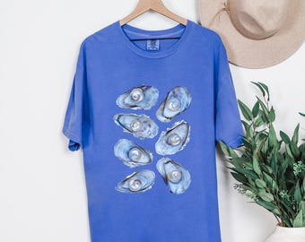 Mussel Tshirt, Pearl Vintage T, Diver Gift, Ocean Lover Tee, Sea Nature Shirt, Aesthetic Nautical T, Iridescent T-shirt, Shells Tshirt