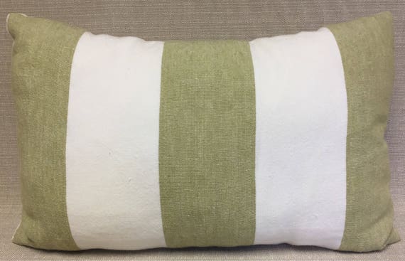 Verdigris Summer Stripe 16 x 24 inch 12 inch pillow cover | Etsy