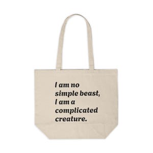 Complicated Creature Tote Bag, Stylish Canvas Shopping Tote, Eco-Friendly Grocery Bag, Gift for Animal Lovers, Everyday Use, Unique Tote
