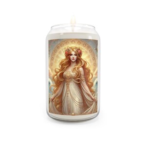Aphrodite Goddess Scented Candle, Goddess of Love & Beauty, Altar Candle, Greek Goddess, Venus, Ritual Candle, Gift for Her, Beauty