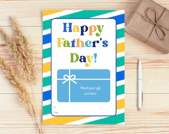 Father’s Day Gift Card Holder Printable • Happy Father’s Day • DIY Gift Card Holder • Instant Download DADGC DADGIFT
