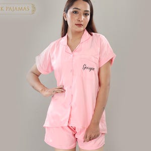 Customized Bridesmaid Pajamas Set Brides Short Pajama Set Bridesmaid Silk Pajamas Set Bridesmaid Proposal Short Pyjamas Bridesmaid Gifts