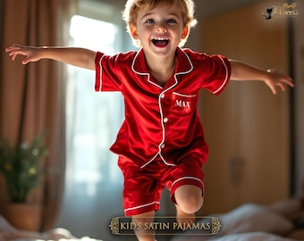 Custom Kids Pajamas Set | Flower Girl Pajamas | Junior Bridesmaid Pajamas | Birthday Gifts | Sleepover Party PJs | Bridesmaid Gifts