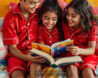 Junior Bridesmaid Pajamas | Custom Kids Pajamas Set | Flower Girl Pajamas | Birthday Gifts | Sleepover Party PJs | Bridesmaid Gifts