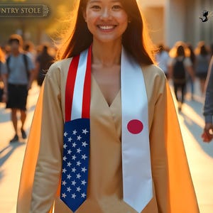Your Country Flag Stole - All Mixed Country Flag Graduation Stoles - Graduation Stole - Flag Grad Stole  Custom Pageant Stole - Grad Stole