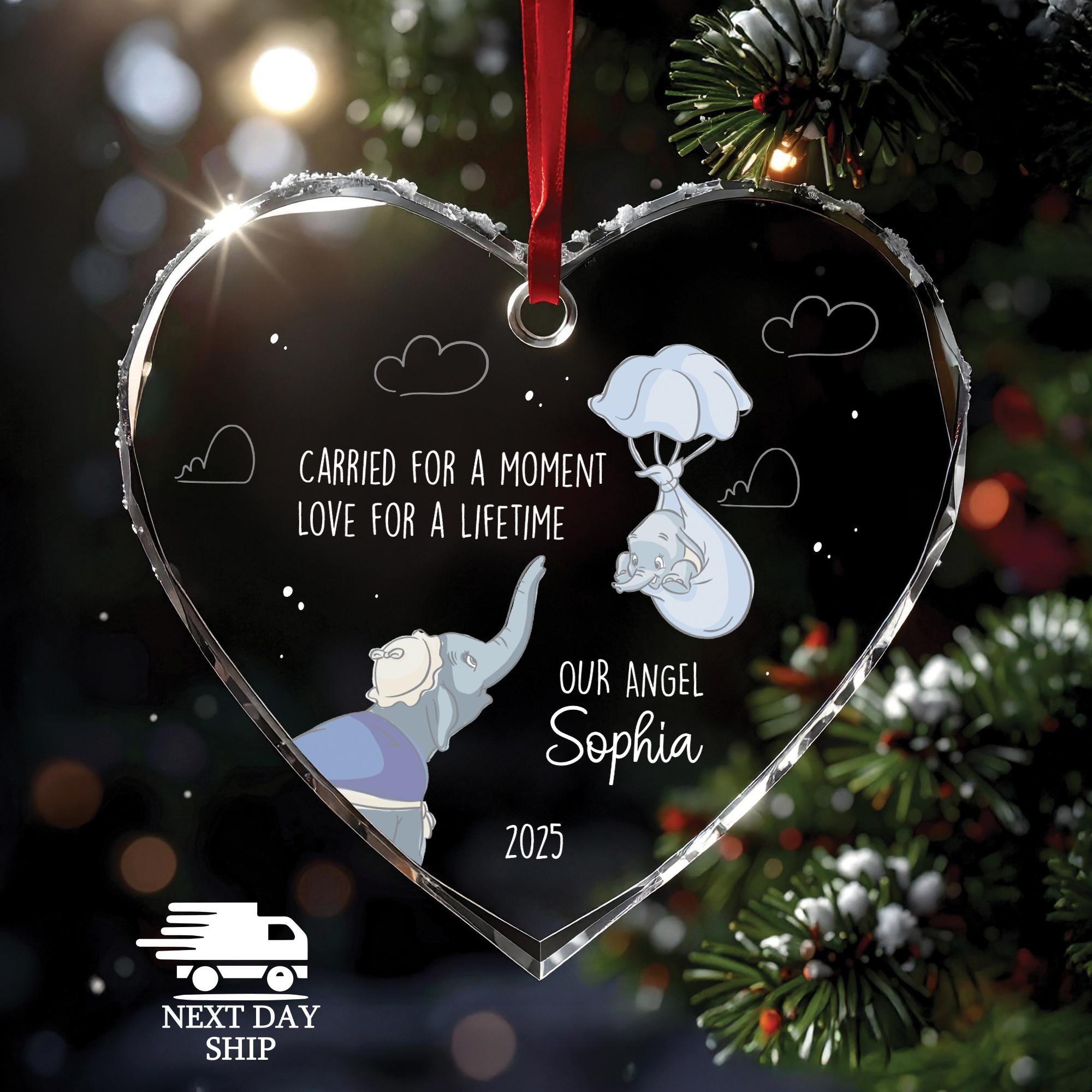 Baby Memorial Ornament, Miscarriage Ornament, Sympathy Ornament Gift, Infant Loss, Remembrance Gifts, Stillborn Ornament, Personalized Gifts