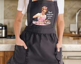 Sarcastic Daily Apron, Funny Cooking Apron, Custom Name Housewife Gifts, Baking Apron, Cooking Lover Gift, Housewarming Gift, Christmas Gift