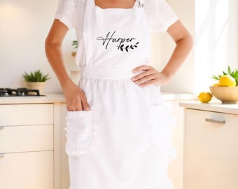 PixPrint Personalised Funny Apron – Any Name, Nice Buns, Gift Idea For Her, Adjustable Strap, 65/35 Cotton Poly, UK Made