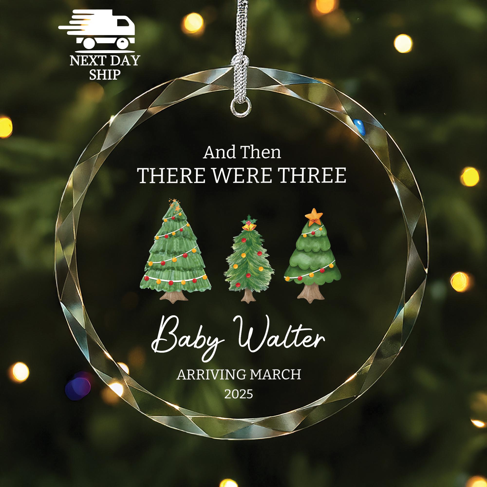 Pregnancy Announcement Ornament, Christmas Family Ornaments, Expecting Parents Ornament, Gift for Grandparents To Be, Baby Announcement Gift
