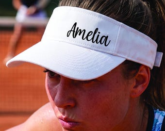 Personalized Name Visor, Custom Sports Sun Visor, Unisex Twill Visor, Custom Golf Hat, Tennis & Pickleball Gift