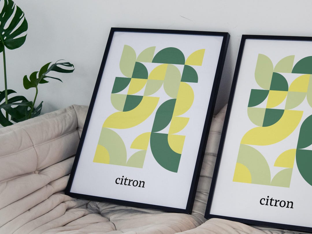 Citron Poster in Bauhaus, Mid-century and Modernist Style | Minimalist ...