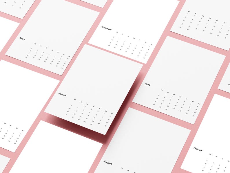 DIY 2026 Calendar Printable Template | Minimalist Printable Calendar ...