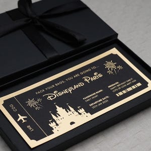 Disneyland Paris Ticket | Disney World | Surprise Ticket | Surprise Gift | Gift Ticket | Gift Voucher | Boarding Pass | Personalised Gift