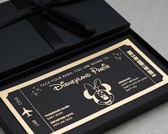 Disneyland Paris Ticket | Disney World | Surprise Ticket | Surprise Gift | Gift Ticket | Gift Voucher | Boarding Pass | Personalised Gift