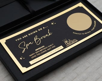Spa Day Gift | Spa Voucher | Surprise Gift | Mother's Day | Spa Gift box | Gift Voucher | Personalised | Scratch Reveal