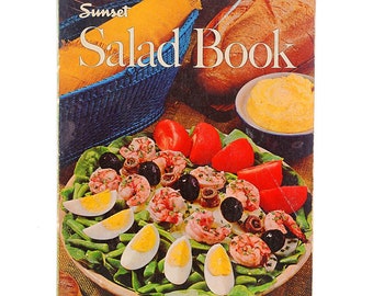 COOKBOOK 1972 SUNSET Salad Book Cook Book Vintage Culinary Retro Kitchen Food Mid Century  Recipes  TheHeartTheHome Vegetarian Vegan Paleo