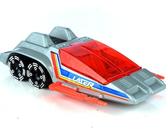 LASER FORCE Vehicle Futuristic Craft Tank Car Space Battle Gi Joe Gay toys 1980s Toy Vintage Christmas Kids child 80s 29