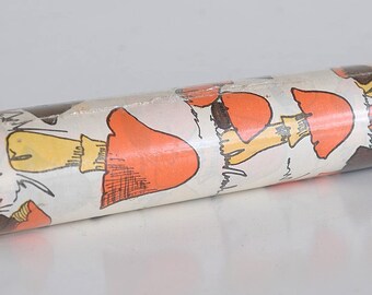 MUSHROOM BUG KILL Shelf Paper kitchen Vintage Flour Sugar Coffee Kitsch Mad Men Retro Kitchen 70's Mod Mornings Decorative Storage