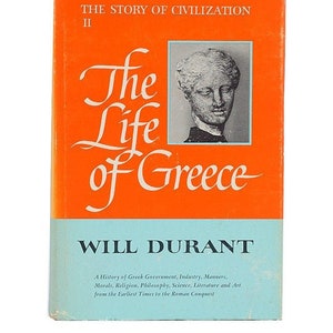HISTORY BOOK 1966 Will Durant Ariel Life Of Greece History Series Story Of Civilization II Anthropology Eames Library Gift Historian Europe