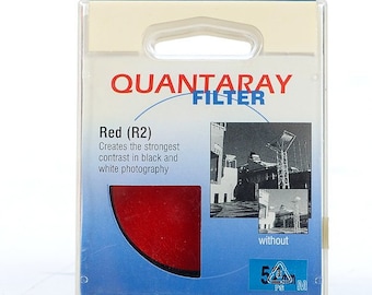 CAMERA FILTER 52mm RED  Quantaray vintage Photography analog polarizing Red Skylight 35mm student Lomography  TheHeartTheHome Etsy 29