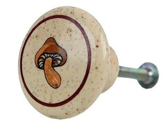 DRAWER PULL Mushroom Funky Kitsch Psychedelic 1970s Dresser Furniture Mid Century Round Eames Mod DIY Table Kitchen Interior Design knob 4