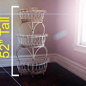 Victorian Plant Stand 52'' Metal Wire Multi Tier Garden Bathroom Towel Stand Store Fixture Porch Organization Shelf Stand TheHeartTheHome
