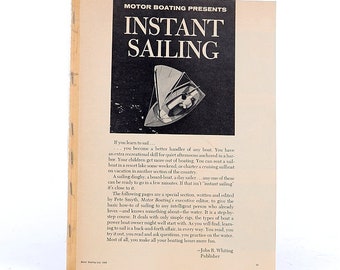 SAILING 1969 INSTANT Motor Boating Mag Yacht  Vintage  Retro Mid Century Boat Adventure Gift Idea Man Cave Navigation TheHeartTheHome