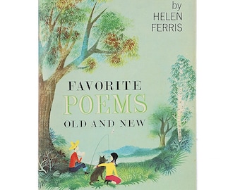 BOOK 1957 FAVORITE POEMS old and new helen ferris Kids Humor Imagination Storytime Gift Idea Poem Poetry reading childrens classic