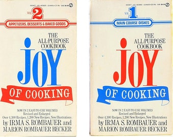 COOKBOOK 1974 Joy Of Cooking Rombauer Vintage Culinary Retro Kitchen Hardcover Food Vintage Mid Century Cook Book Recipes Herbs Spices Set