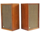 SPEAKERS Knight Allied Radio Stereo Pair Music Sound Record Vinyl Tube Amp AUDIOPHILE quality Solid Wood Eames Herman Miller TheHeartTheHome