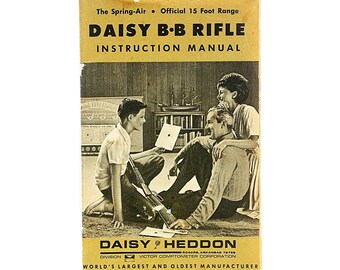 1969 DAISY MANUAL BB Gun Red Rider Toy Heddon Book Backpacking Christmas Story Camping Bushcraft Fish Trapping Survival First Aid Boy Scout