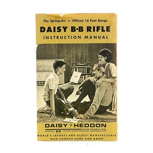 1969 DAISY MANUAL BB Gun Red Rider Toy Heddon Book Backpacking Christmas Story Camping Bushcraft Fish Trapping Survival First Aid Boy Scout image 1