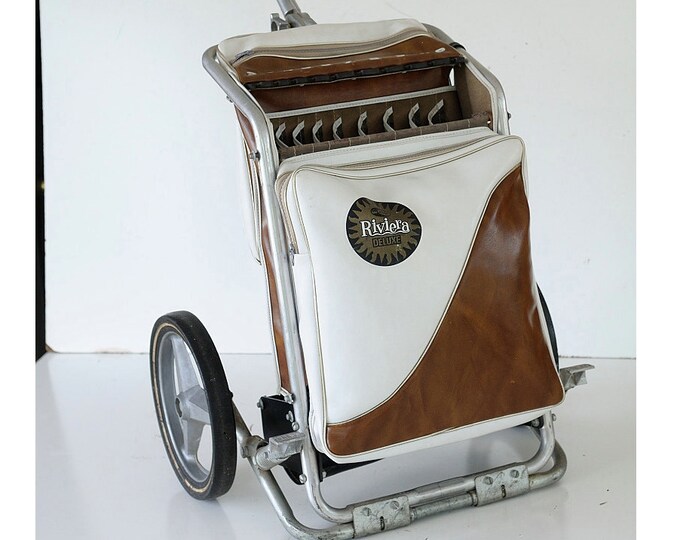 AJAY Riviera Deluxe Vintage Golf Bag Cart Caddy Display Store Sporting