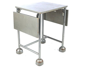 TABLE INDUSTRIAL FOLDING Steampunk display Cramer Posture Air Flow Factory Store Fixture Sofa Table Architectural Machinist TheHeartTheHome