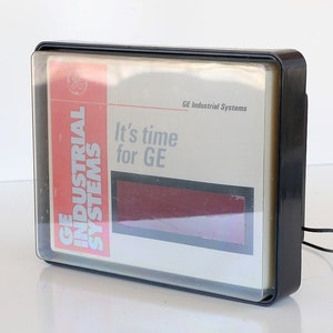 GE Industrial Systems bubble CLOCK Factory shop man cave garage gift digital Store Fixture Display Time plug in electric TheHeartTheHome.com