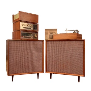 1965 STEREO SYSTEM by ADMIRAL w/ pre amp record player tuner audiophile Hi Fi solid state Y701A rare  15"