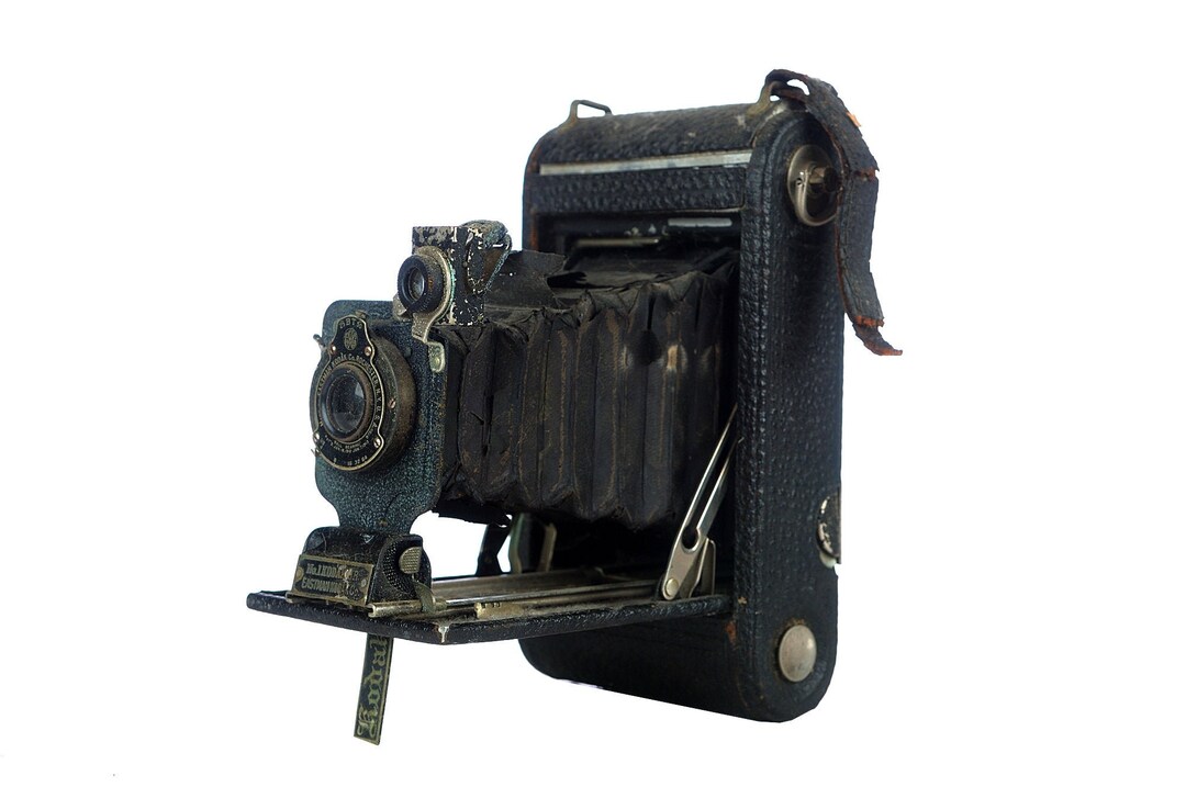 1914 CAMERA Kodak Antique Decor Shelf Decoration Bellows Analog Mid ...