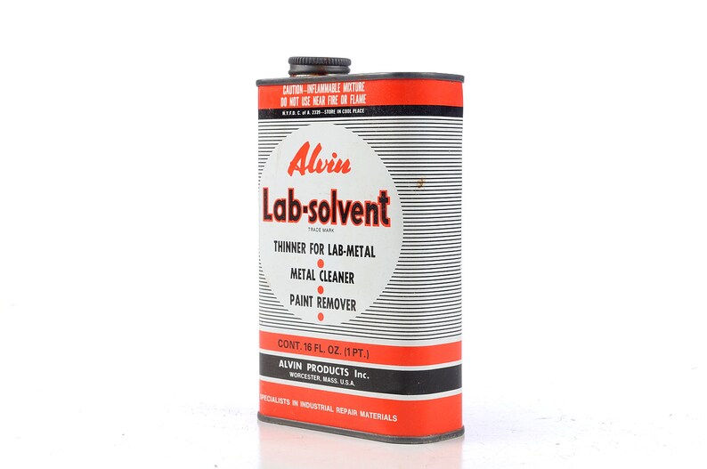 CONTAINER Gas Oil Petroliana Car Paint Alvin Lab Solvent TIN Etsy