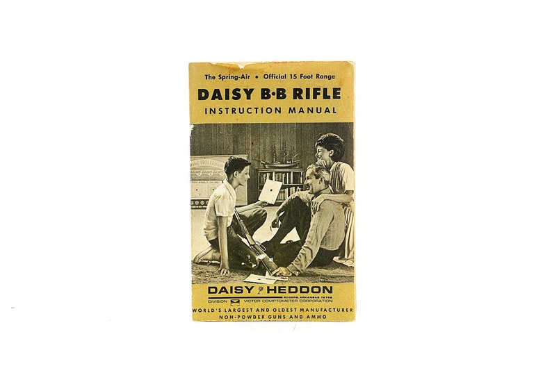 1969 DAISY MANUAL BB Gun Red Rider Toy Heddon Book Backpacking Christmas Story Camping Bushcraft Fish Trapping Survival First Aid Boy Scout image 1