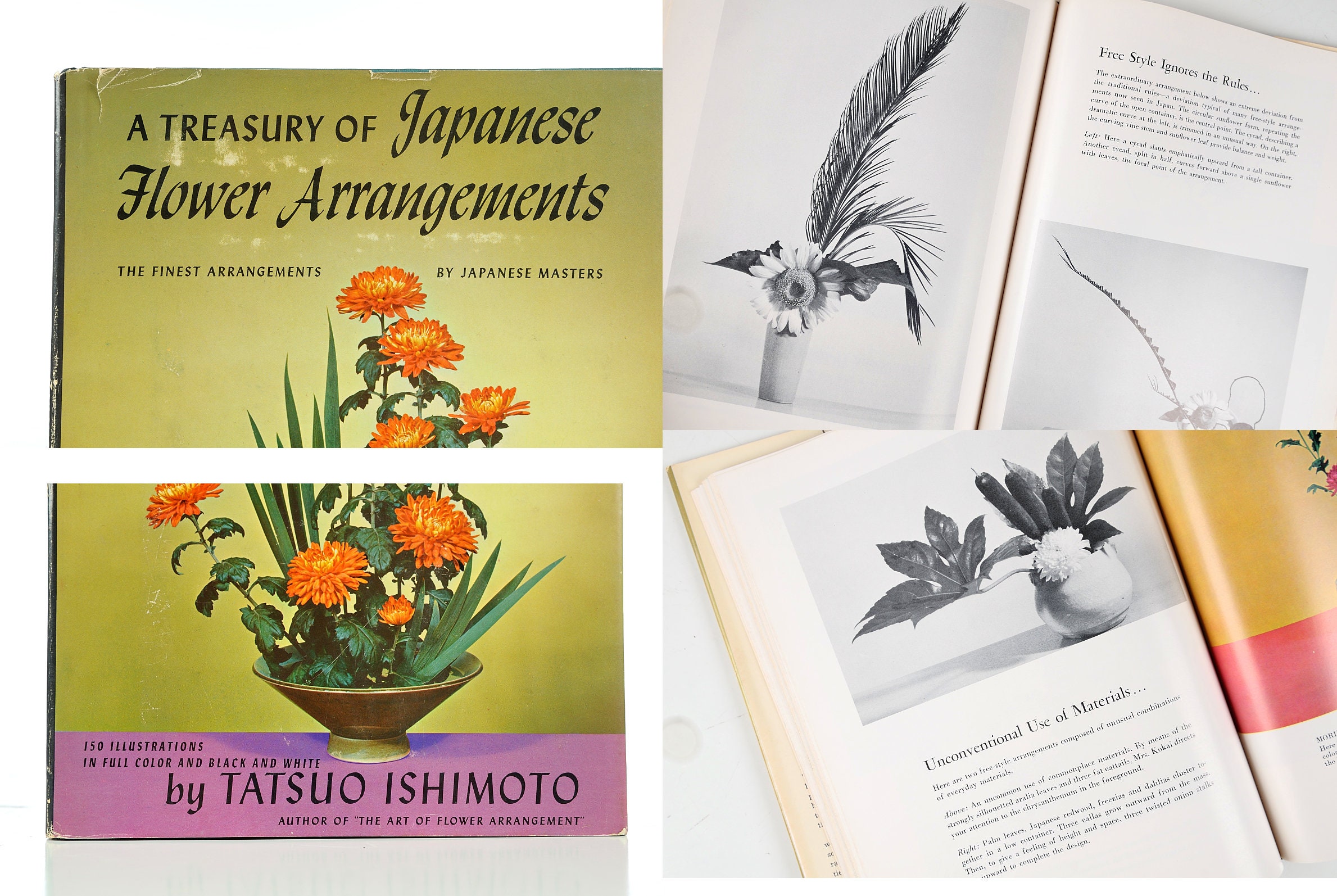 Japanese IKEBANA FLOWER ARRANGEMENTS 1959 Garden Complete Guide
