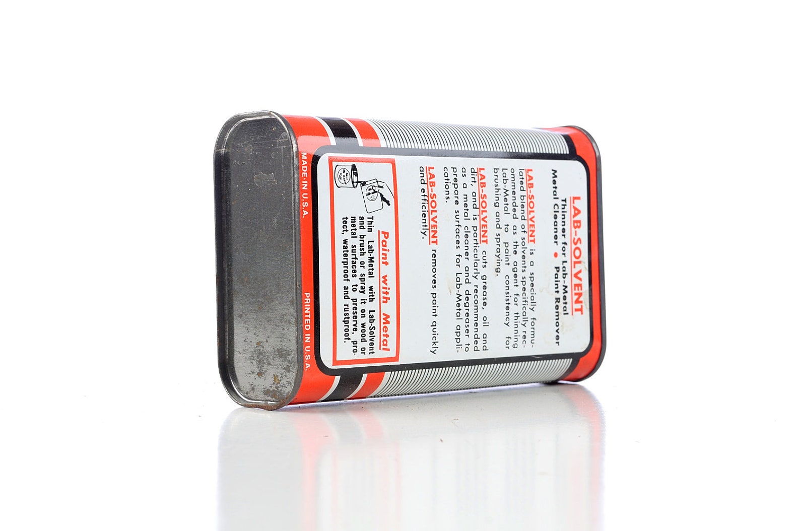 CONTAINER Gas Oil Petroliana Car Paint Alvin Lab Solvent TIN Etsy