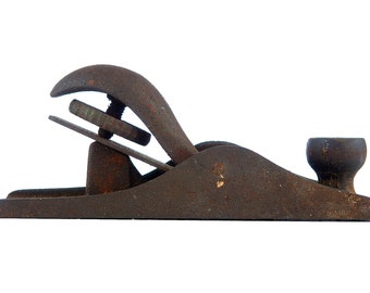 WOOD PLANER 1900s Metal hand Iron Farm Decor woodworking carpenter carpentry craftsman Primitive farmhouse tool Project Industrial 46