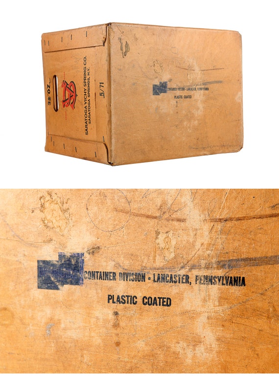 ADVERTISING Saratoga Vichy Water Case Crate New York Mid Century