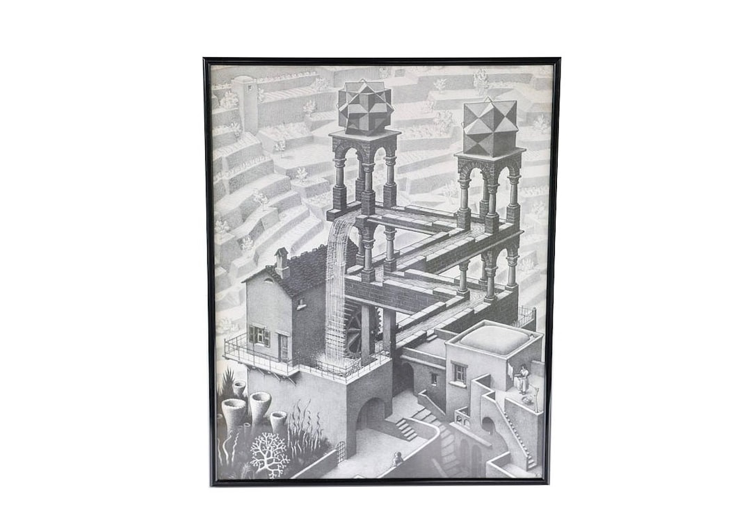 絵画 Spectacular Waterfall Waterfall” facsimile – M.C. Escher