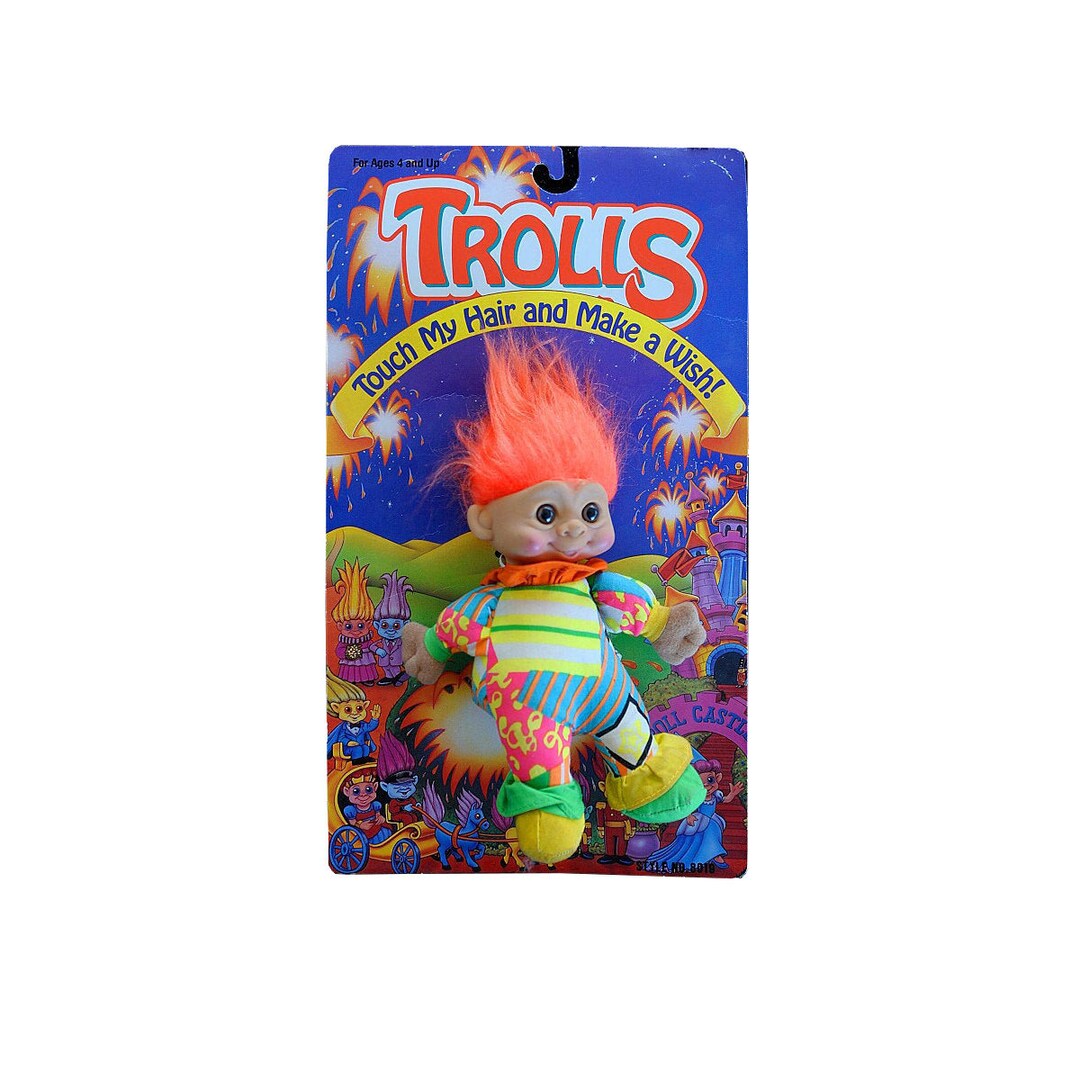TROLL NEW Rare Plush Orange Hair 9