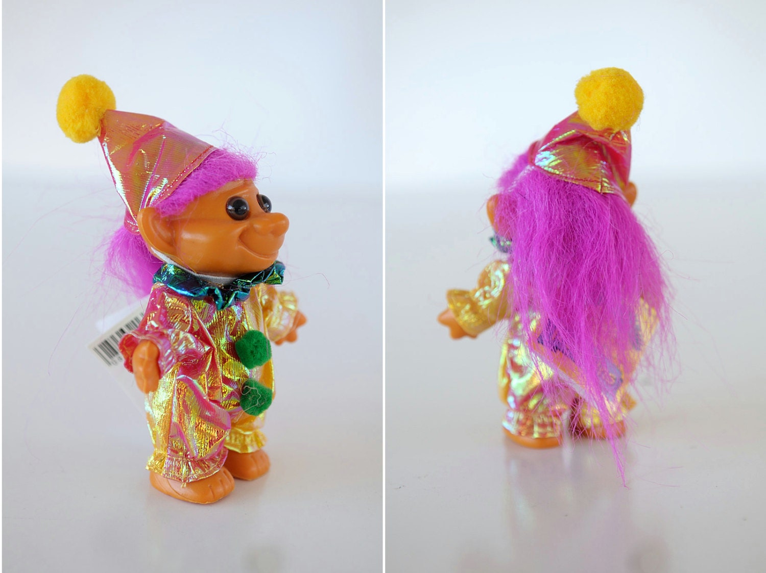 Troll Clown New Rare Pink Hair Doll Shiny Gold Circa 1991 Etsy