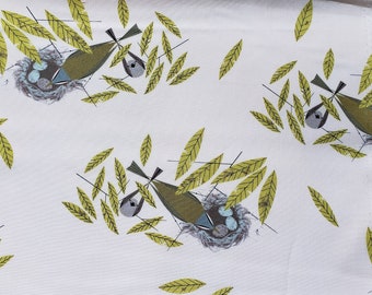 Organic Cotton Crib Sheet in Many Sizes, Mini crib sheet, Birch Fabric, Birds